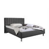 POLSTERBETT 100/200 cm,  in Anthrazit,  - Anthrazit/Alufarben, MODERN, Textil/Metall (100/200cm) - Livetastic