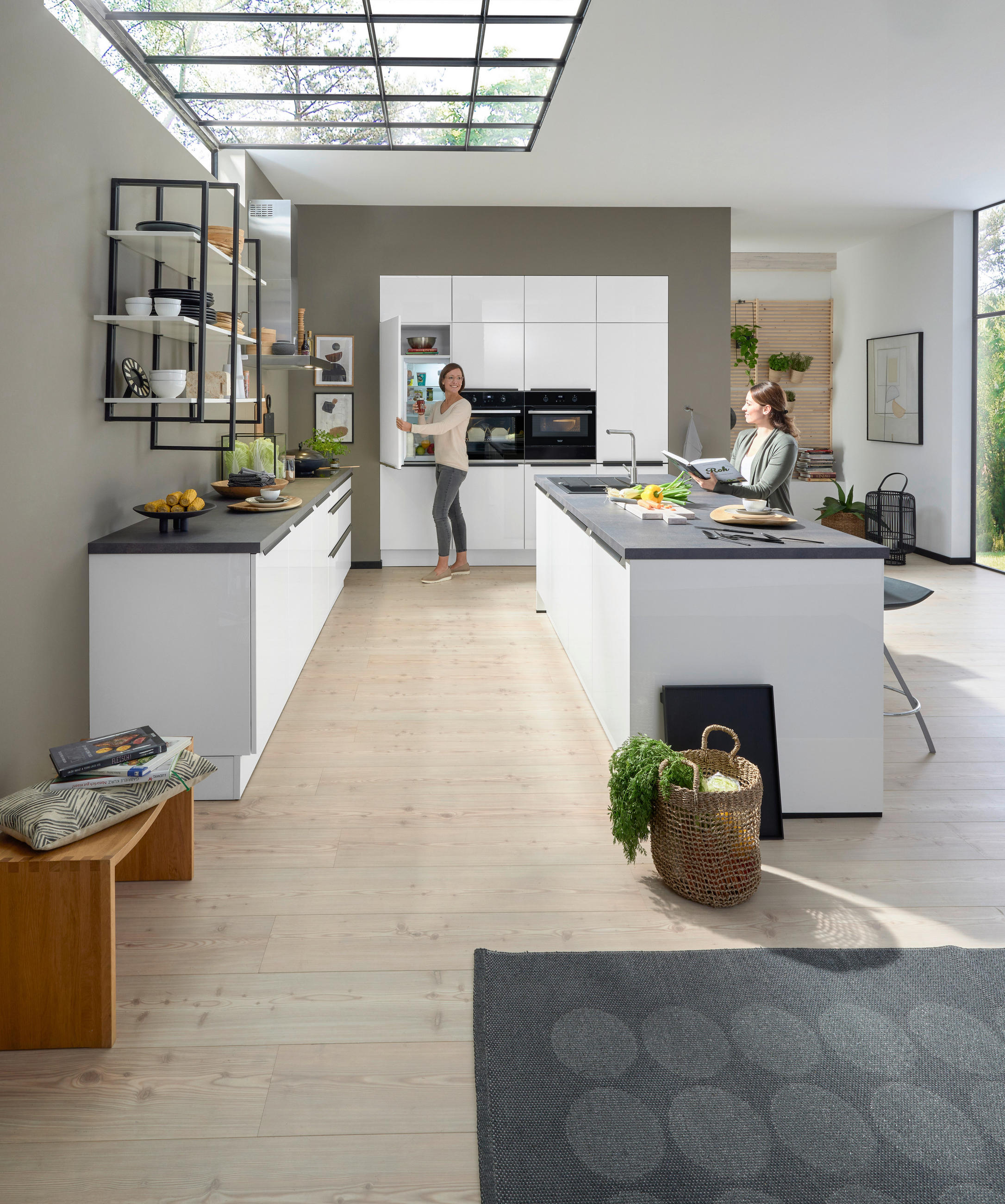 EINBAUKÜCHE   - Weiss, Design, Holzwerkstoff - Novel