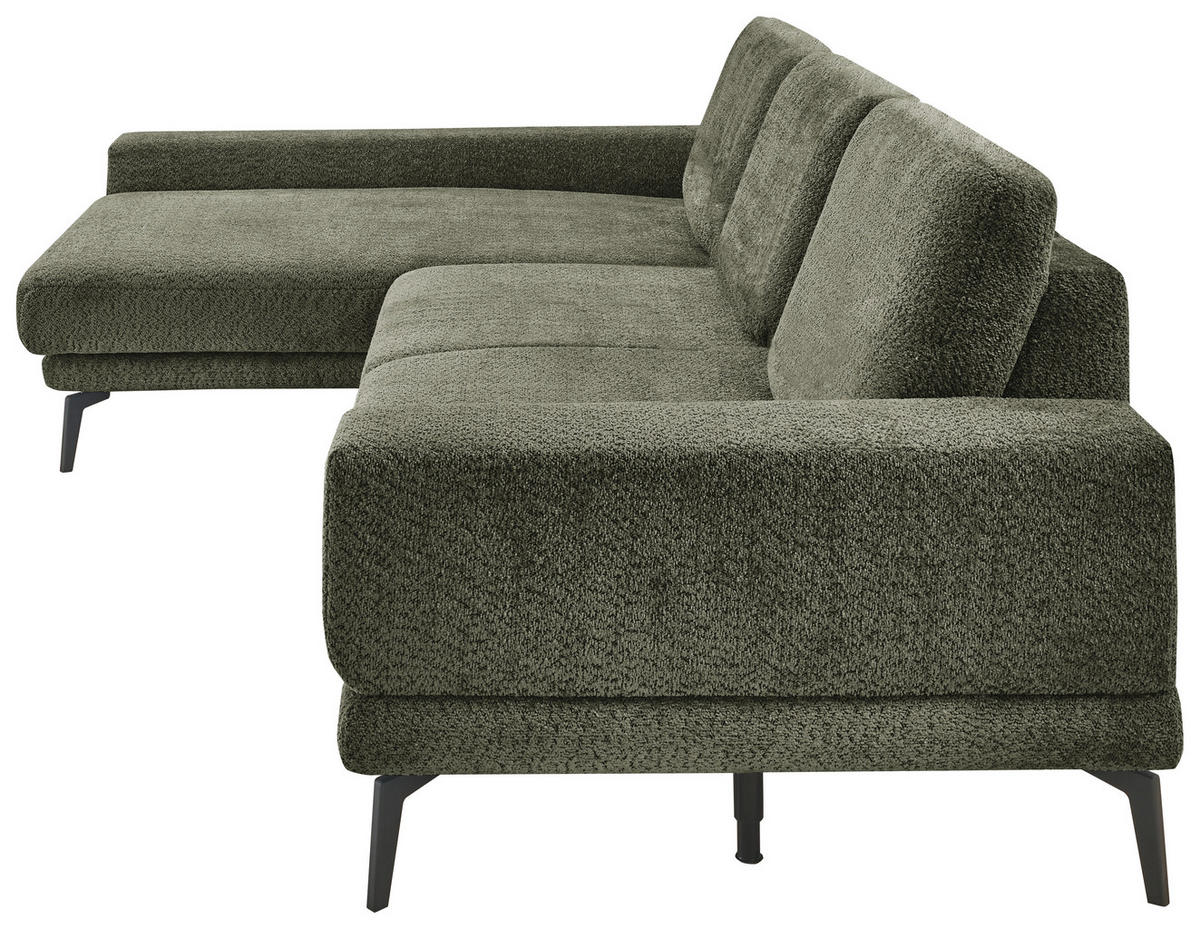 Freisteller von SetOne by Musterring ECKSOFA Olivgrün Chenille.