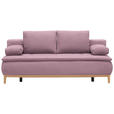 BOXSPRINGSOFA  in Webstoff Rosa Skandinavisch  - Eichefarben/Beige, Design, Holz/Textil (202/78/93/100cm) - Venda