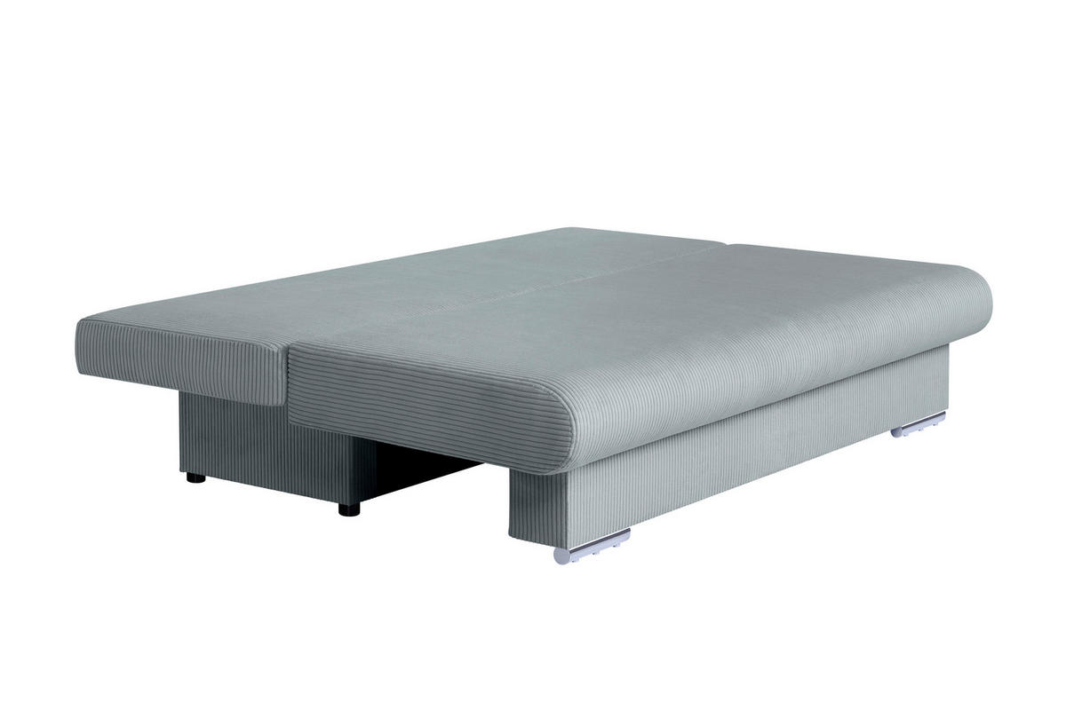 KANAPÉÁGY textil, faalapú anyag mentazöld  - krómszínű/fekete, Design, műanyag/faalapú anyag (193/86/85cm) - P & B