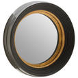 WANDSPIEGEL 38,5/38,5/6,5 cm  - Goldfarben/Schwarz, Design, Glas/Holzwerkstoff (38,5/38,5/6,5cm) - Novel