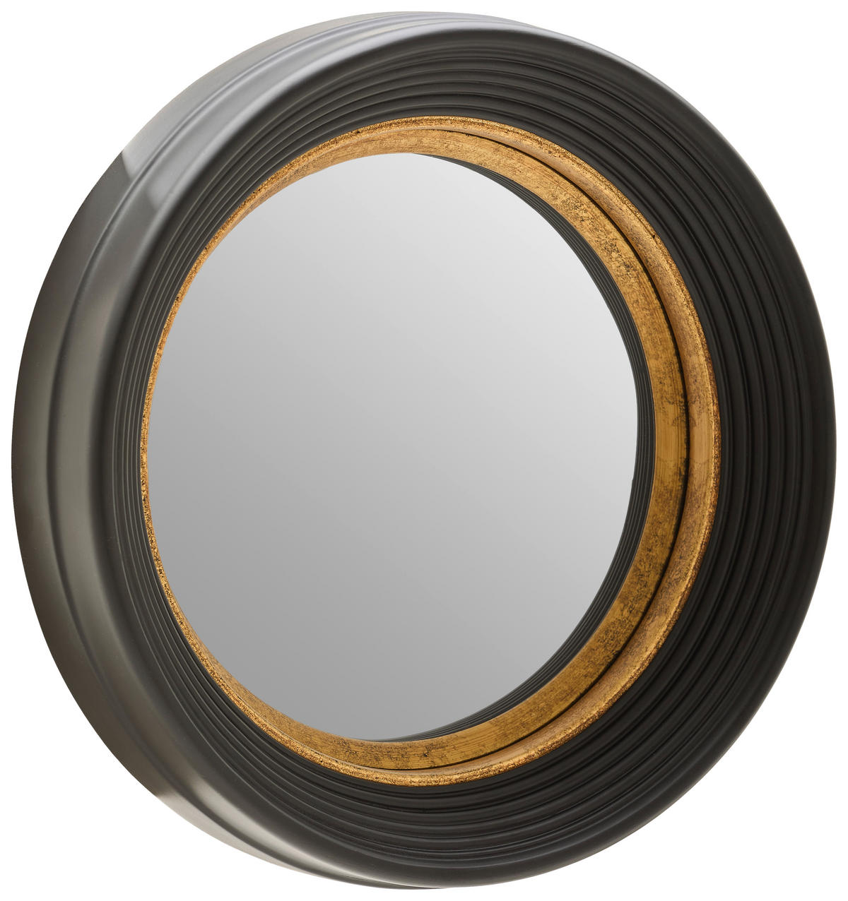 WANDSPIEGEL 38,5/38,5/6,5 cm  - Goldfarben/Schwarz, Design, Glas/Holzwerkstoff (38,5/38,5/6,5cm) - Novel