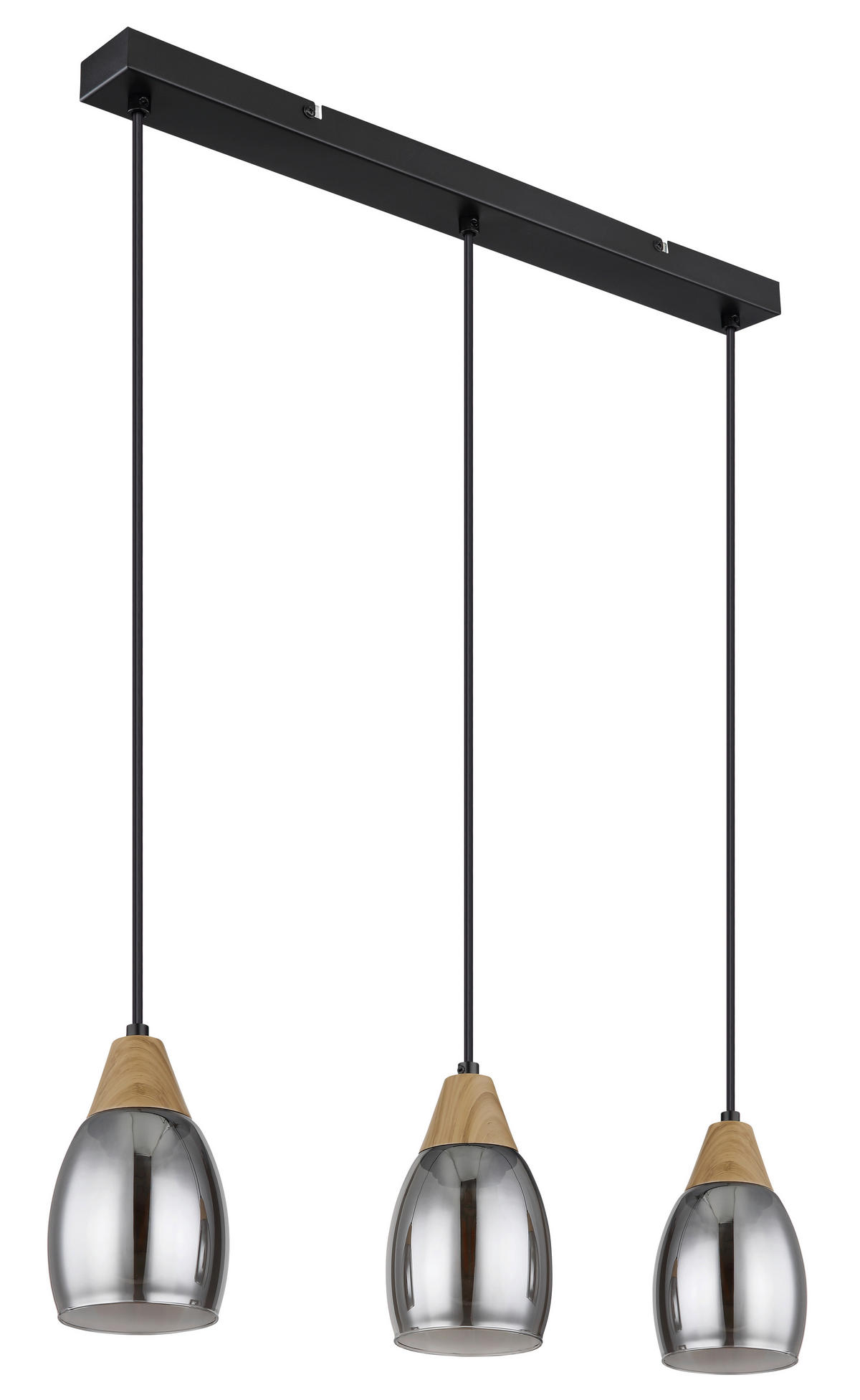 ZÁVĚSNÉ SVÍTIDLO, 55/10/120 cm  - šedá/černá, Basics, kov/plast (55/10/120cm) - Globo