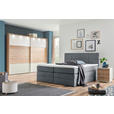 BOXSPRINGBETT 200/200 cm  in Blau, Grau  - Blau/Schwarz, KONVENTIONELL, Kunststoff/Textil (200/200cm) - Carryhome