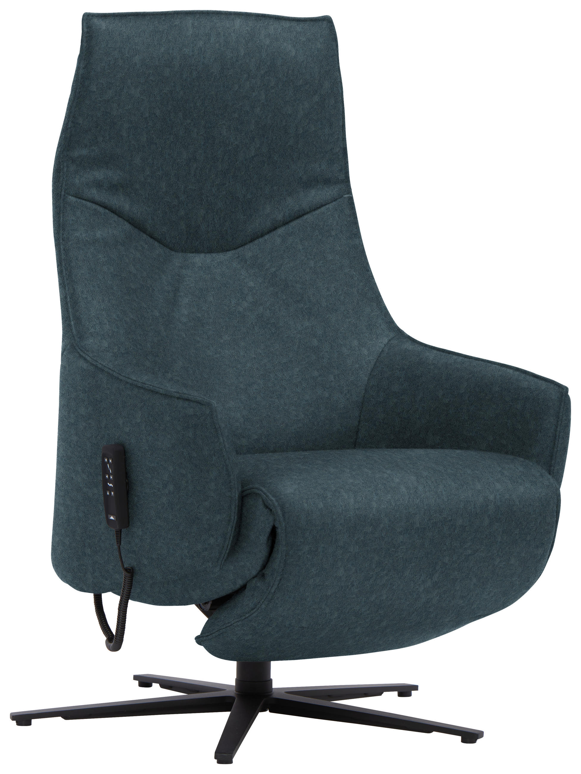 RELAXSESSEL in Leder Petrol  - Anthrazit/Petrol, Design, Leder/Metall (70/85/112cm) - Himolla Komfortklass