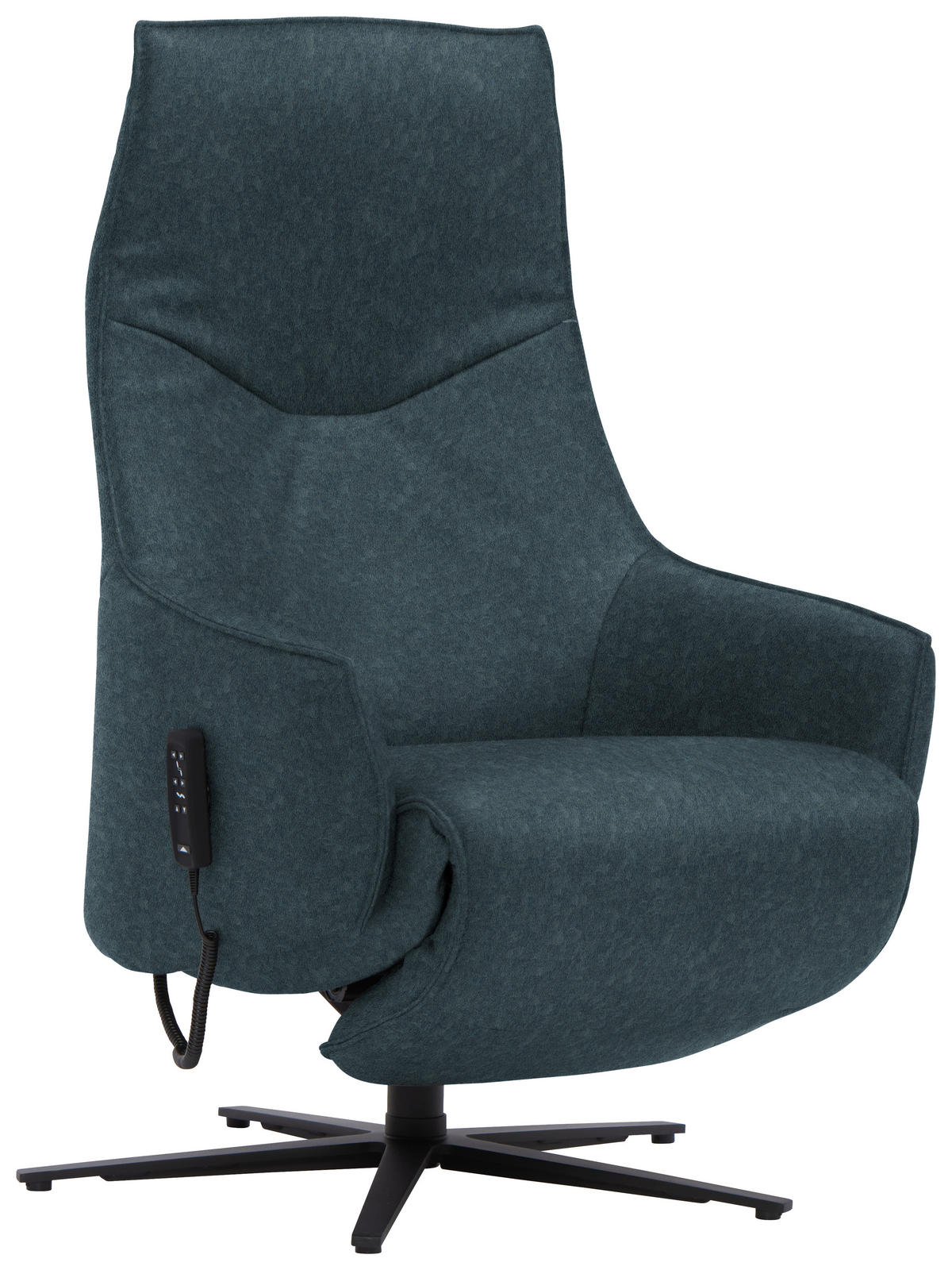 RELAXSESSEL in Leder Petrol  - Anthrazit/Petrol, Design, Leder/Metall (70/85/112cm) - Himolla Komfortklass