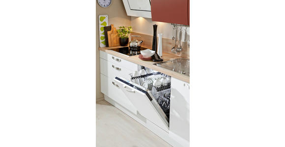 EINBAUKÜCHE   - Rot/Weiß, Design, Holzwerkstoff - Novel