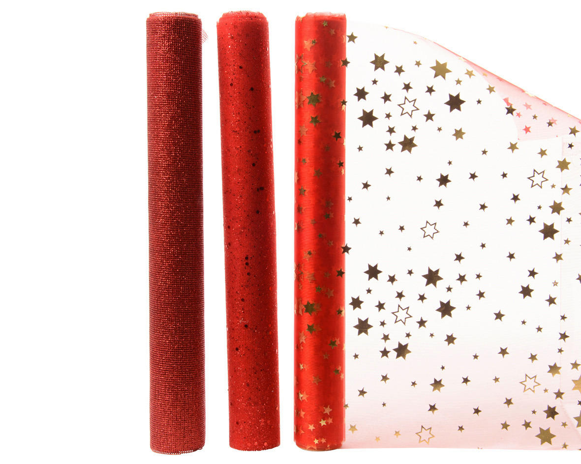DEKOSTOFF per lfm transparent  - Rot, KONVENTIONELL, Kunststoff (0,01/35/200cm)