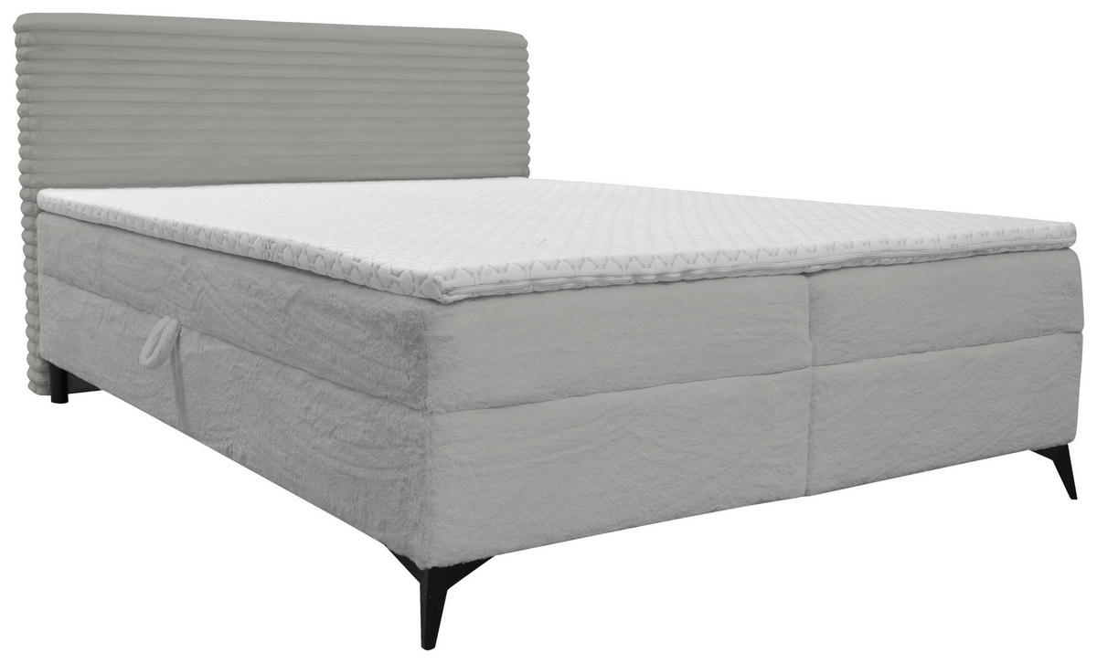 BOXBETT 180/200 cm  in Grau  - Schwarz/Grau, Design, Holz/Holzwerkstoff (180/200cm) - Xora