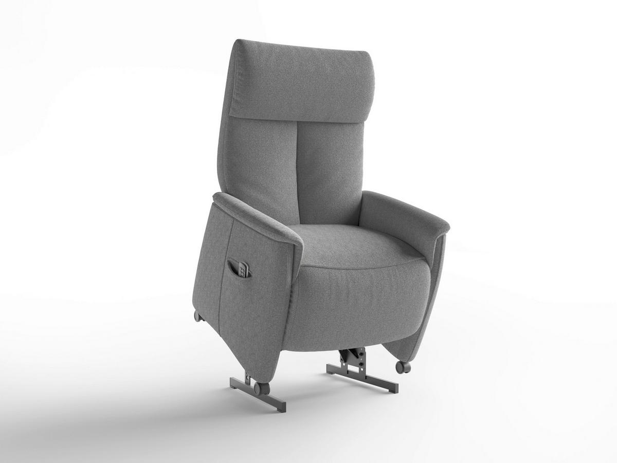 RELAXSESSEL in Textil Anthrazit  - Anthrazit/Schwarz, Basics, Kunststoff/Textil (76/110/84cm) - Sit & More