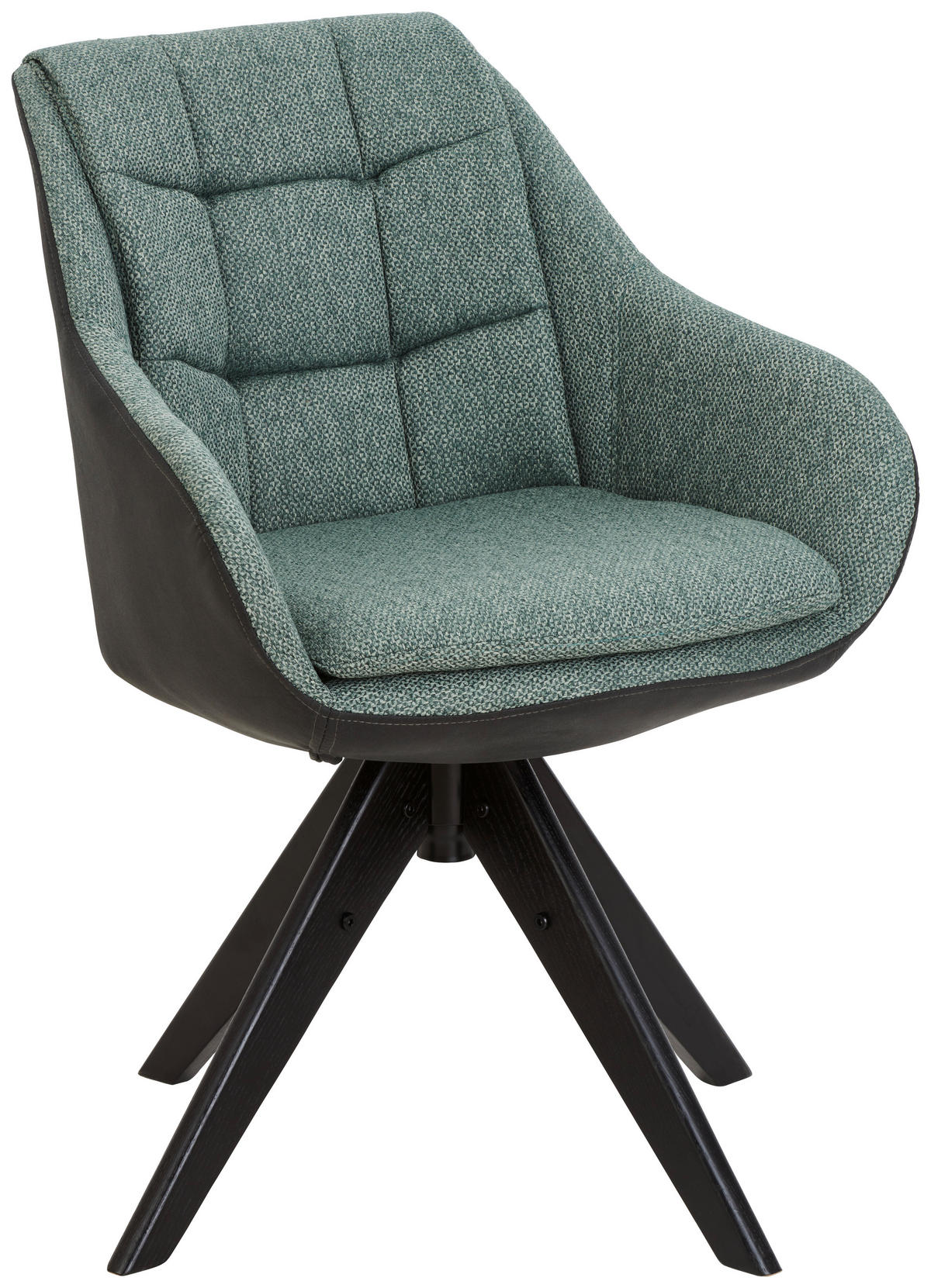 ARMLEHNSTUHL  Stoffauswahl, Sitzfläche 360° drehbar, inklusive Armlehnen, Gestellauswahl Webstoff, Mikrofaser  - Anthrazit/Schwarz, KONVENTIONELL, Holz/Textil (57/83,5/60cm) - Landscape