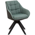 ARMLEHNSTUHL  Stoffauswahl, Sitzfläche 360° drehbar, inklusive Armlehnen, Gestellauswahl Webstoff, Mikrofaser  - Anthrazit/Schwarz, KONVENTIONELL, Holz/Textil (57/83,5/60cm) - Landscape