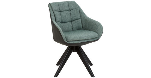 ARMLEHNSTUHL  Stoffauswahl, Sitzfläche 360° drehbar, inklusive Armlehnen, Gestellauswahl Webstoff, Mikrofaser  - Anthrazit/Schwarz, KONVENTIONELL, Holz/Textil (57/83,5/60cm) - Landscape