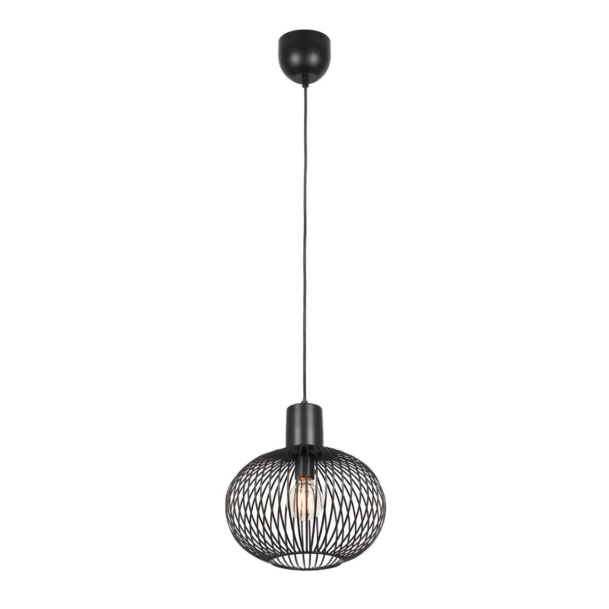 PENDELLEUCHTE 33/150 cm    - Schwarz, Design, Metall (33/150cm) - Trio Leuchten