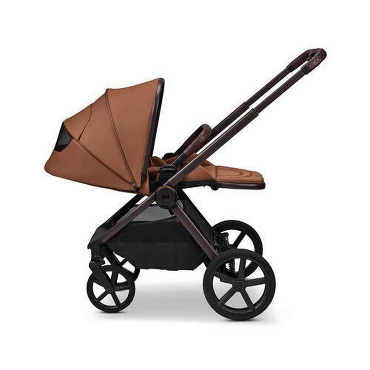 KOMBIKINDERWAGEN Gio Fold ETPU  - Cognac/Braun, Basics, Textil/Metall (120/58/92cm) - Moon Edition