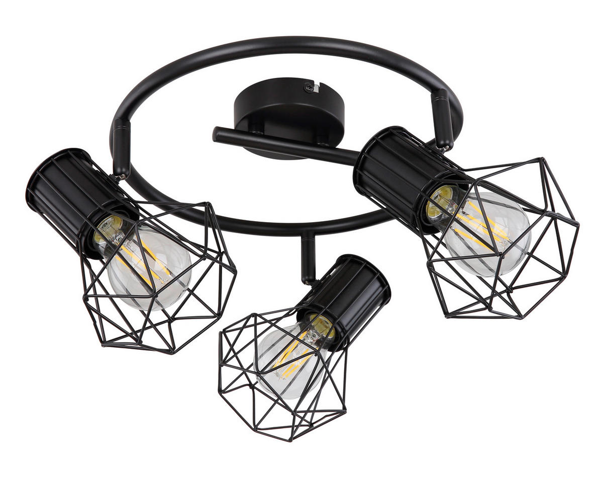 BODOVÉ SVÍTIDLO, 40 W/E27, 28,5/19 cm  - černá, Lifestyle, kov (28,5/19cm) - Marama