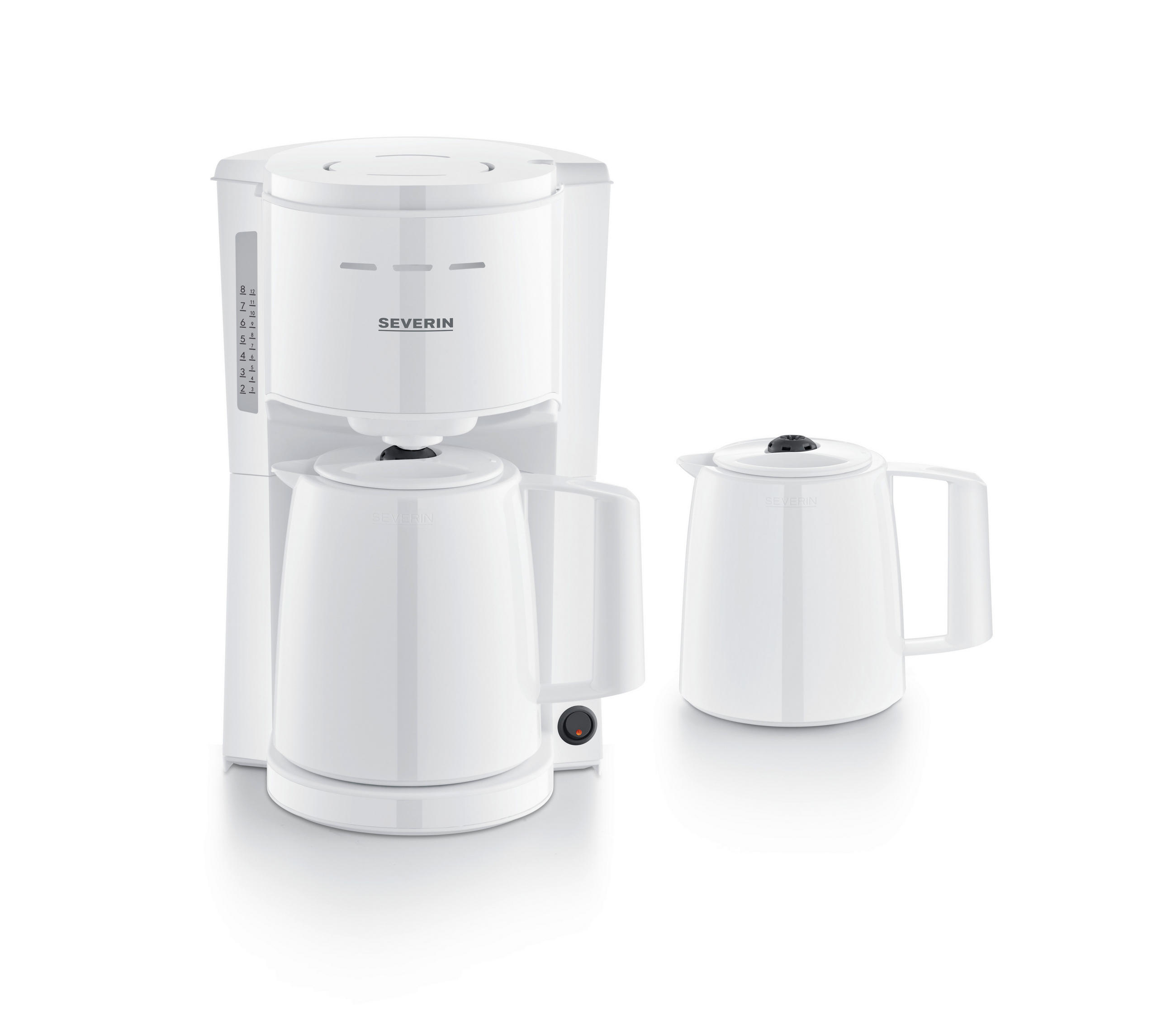 FILTERKAFFEEMASCHINE  - Weiß, KONVENTIONELL, Kunststoff (24/35,5/22,3cm) - Severin