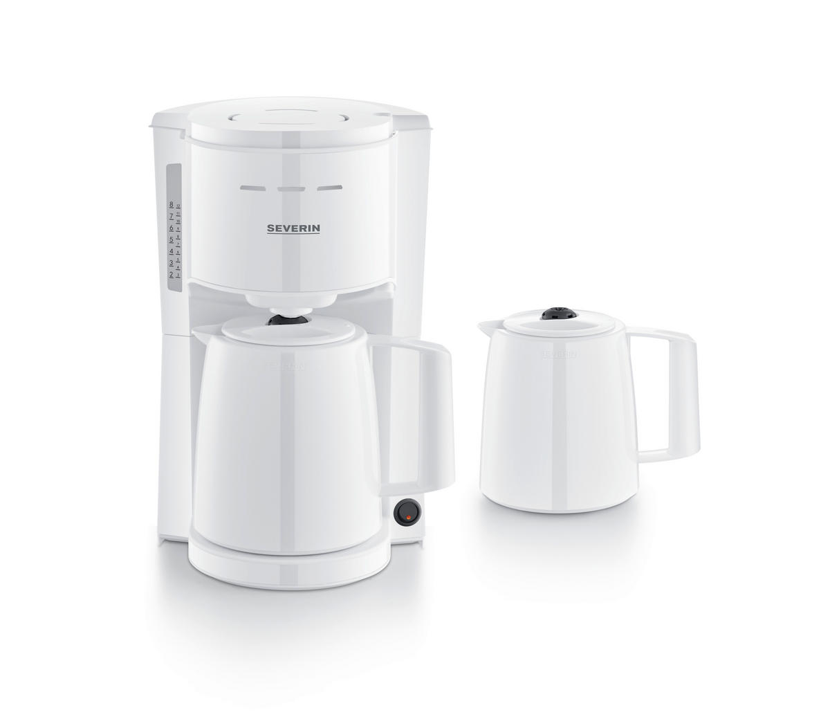 FILTERKAFFEEMASCHINE  - Weiß, KONVENTIONELL, Kunststoff (24/35,5/22,3cm) - Severin