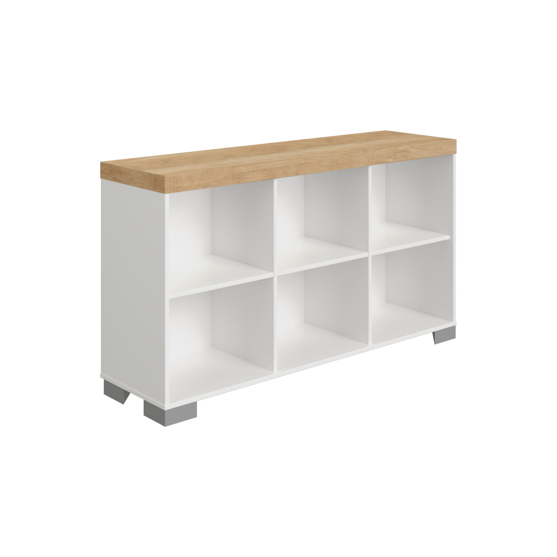 SIDEBOARD KIRA in 135,3/76,6/37,9 cm - Eichefarben/Silberfarben, Design, Holzwerkstoff (135,3/76,6/37,9cm) - Paidi