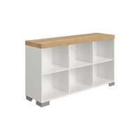 SIDEBOARD 135,3/76,6/37,9 cm  in Weiss, Eichefarben  - Weiss/Eichefarben, Design, Holzwerkstoff (135,3/76,6/37,9cm) - Paidi