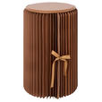 HOCKER in Kunststoff, Papier, Holzwerkstoff Hellbraun  - Hellbraun, Design, Papier/Holzwerkstoff (32/50cm) - Ambia Home