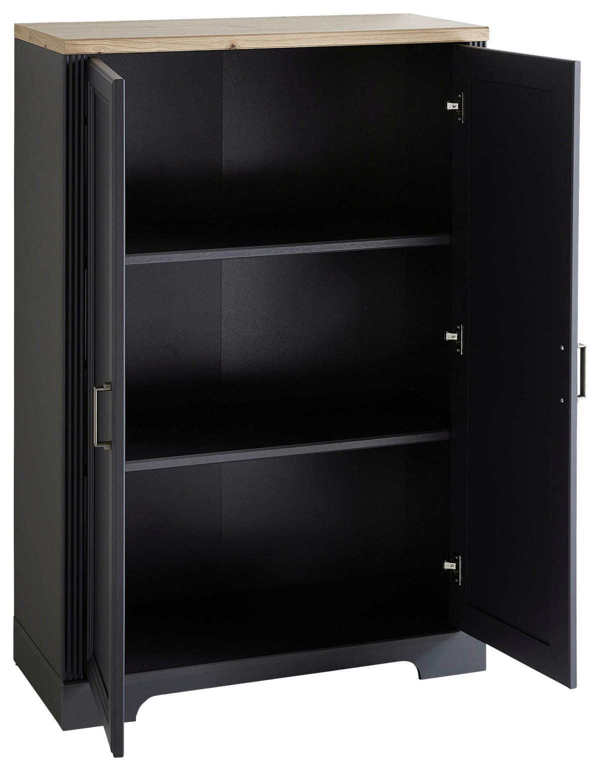 KOMMODE  in 86/127/38 cm  - Titanfarben/Graphitfarben, KONVENTIONELL, Holzwerkstoff/Metall (86/127/38cm) - Carryhome