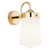 WANDLEUCHTE 26/20/12 cm   - Goldfarben/Weiß, KONVENTIONELL, Glas/Metall (26/20/12cm)