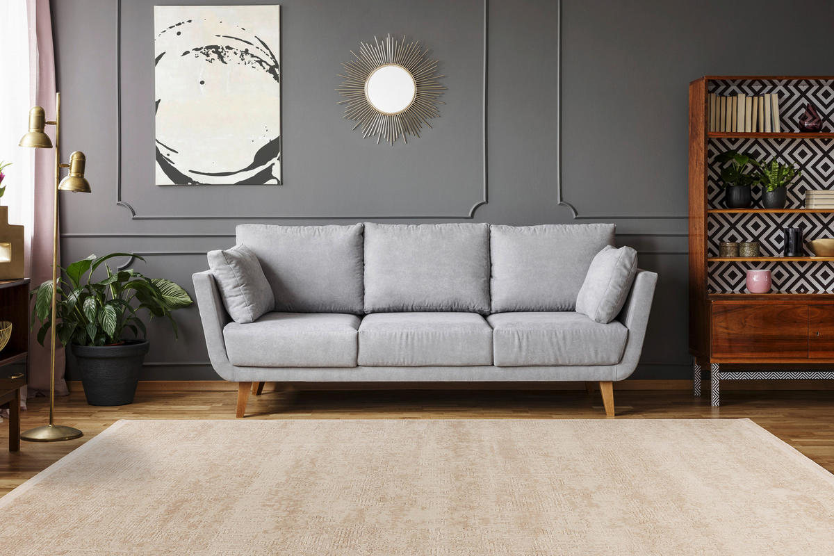 VINTAGE-TEPPICH 160/230 cm Adeon 600 Creme  - Creme, KONVENTIONELL, Naturmaterialien/Textil (160/230cm)