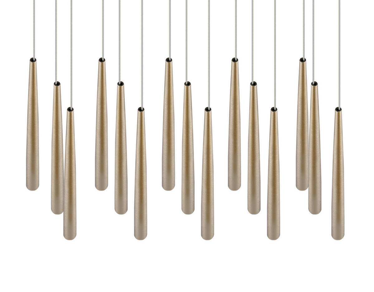 LED-PENDELLEUCHTE 100/20/150 cm    - Goldfarben, Design, Metall (100/20/150cm) - Trio Leuchten