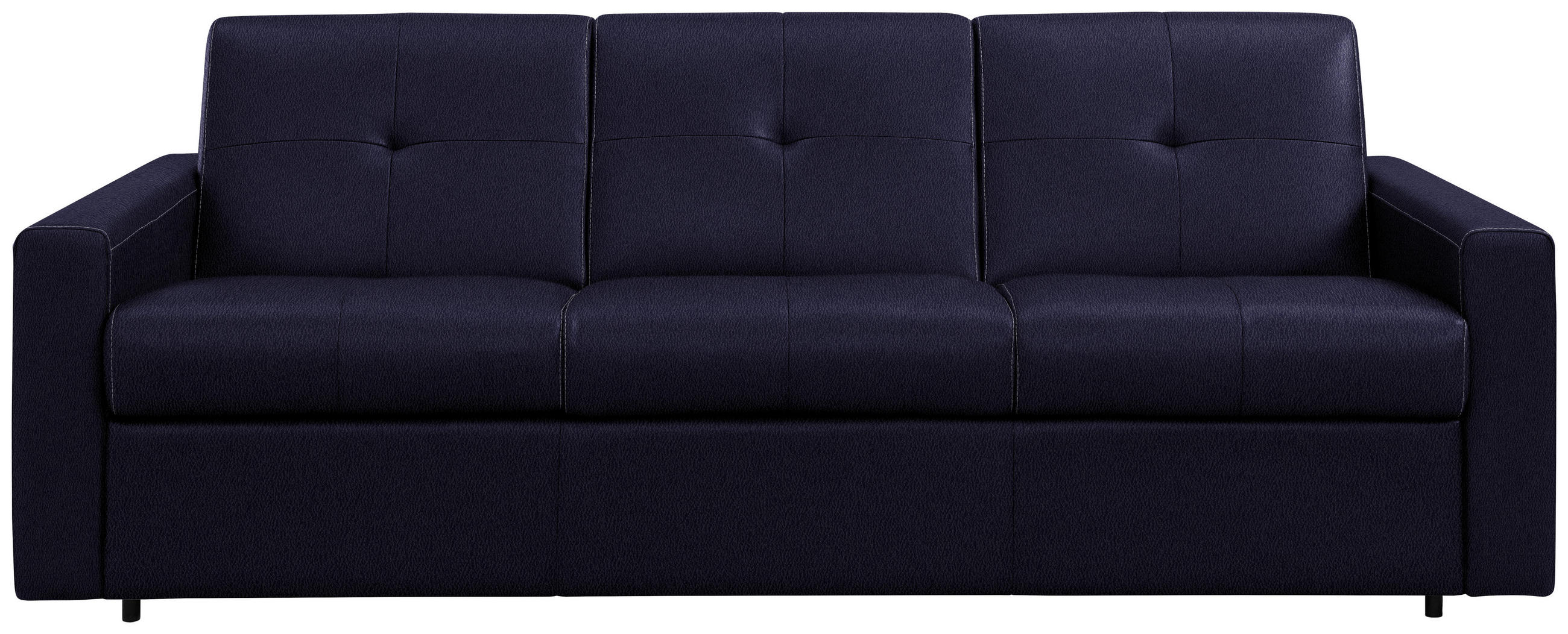 SCHLAFSOFA Dunkelblau  - Schwarz/Dunkelblau, Konventionell, Leder/Kunststoff (206/81/96cm) - Novel