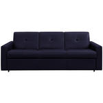 SCHLAFSOFA Bard in Echtleder Dunkelblau  - Schwarz/Dunkelblau, KONVENTIONELL, Leder/Kunststoff (206/81/96cm) - Novel