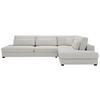 ECKSOFA in Plüsch, Bouclé Beige  - Beige/Schwarz, Design, Kunststoff/Textil (332/244cm) - Livetastic