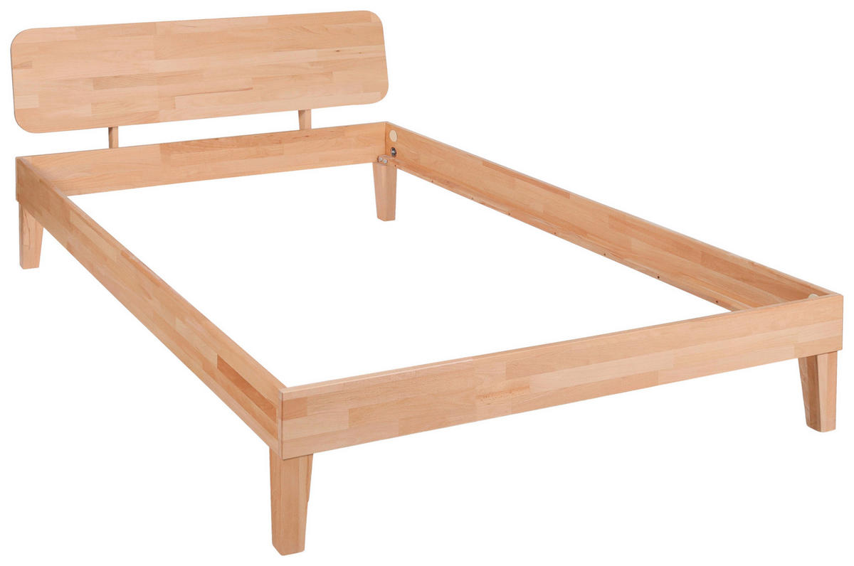 BETT 120/200 cm    - Buchefarben, Modern, Holz (120/200cm) - MID.YOU