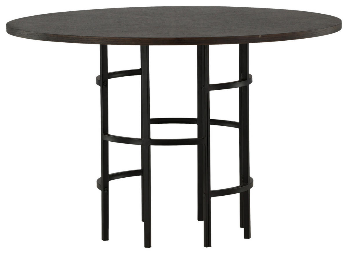 MATBORD i trä, metall 115/115/74 cm   - brun/svart, Design, metall/trä (115/115/74cm) - Livetastic