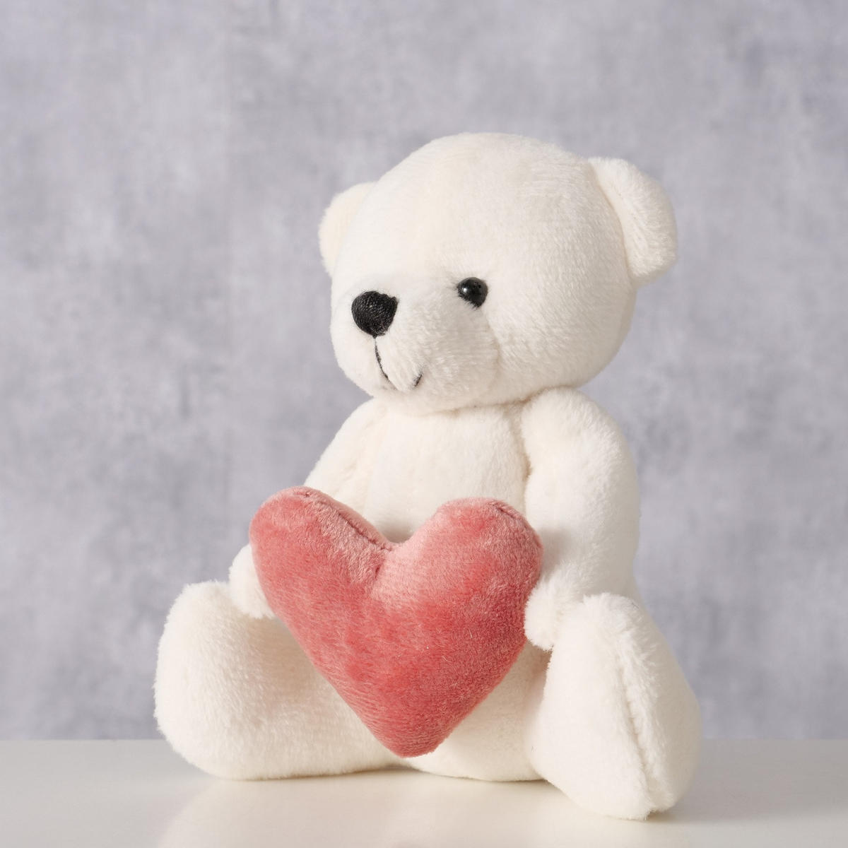 KUSCHELTIER 7/10/10,7 cm  - Creme/Rosa, Basics, Textil (7/10/10,7cm)