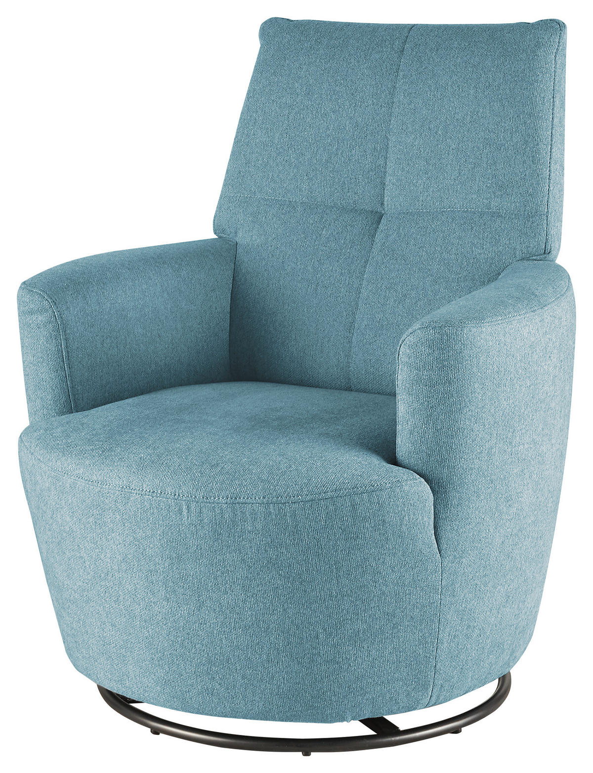 SESSEL Webstoff Hellblau    - Blau/Schwarz, Design, Textil/Metall (80/96/88cm) - SetOne by Musterring