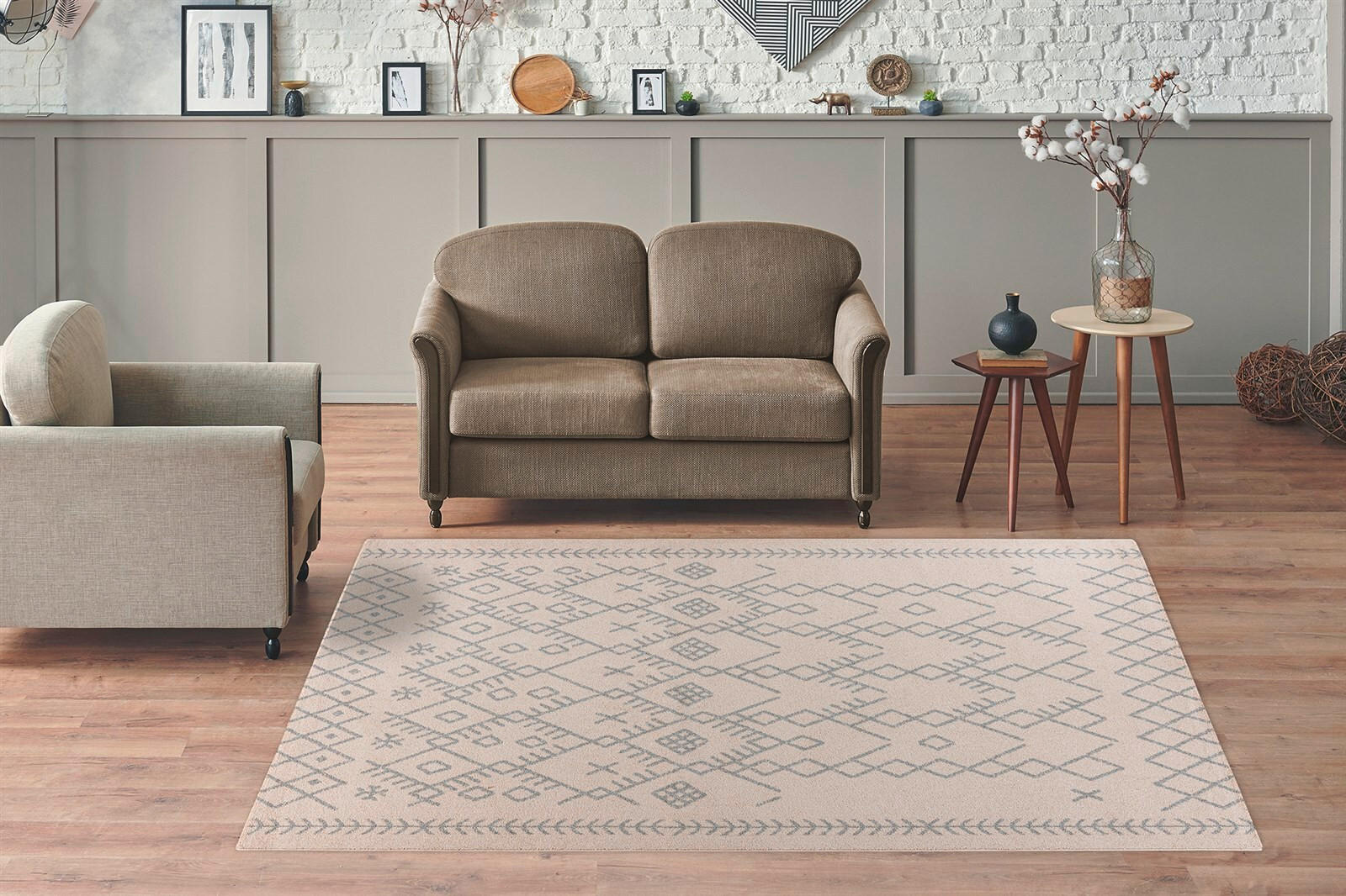 TEPPICH 160/230 cm Gene 225 Creme  - Creme, KONVENTIONELL, Textil (160/230cm)