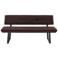 SITZBANK 180/86/60 cm  in Schwarz, Dunkelbraun  - Dunkelbraun/Schwarz, MODERN, Textil/Metall (180/86/60cm) - Cantus