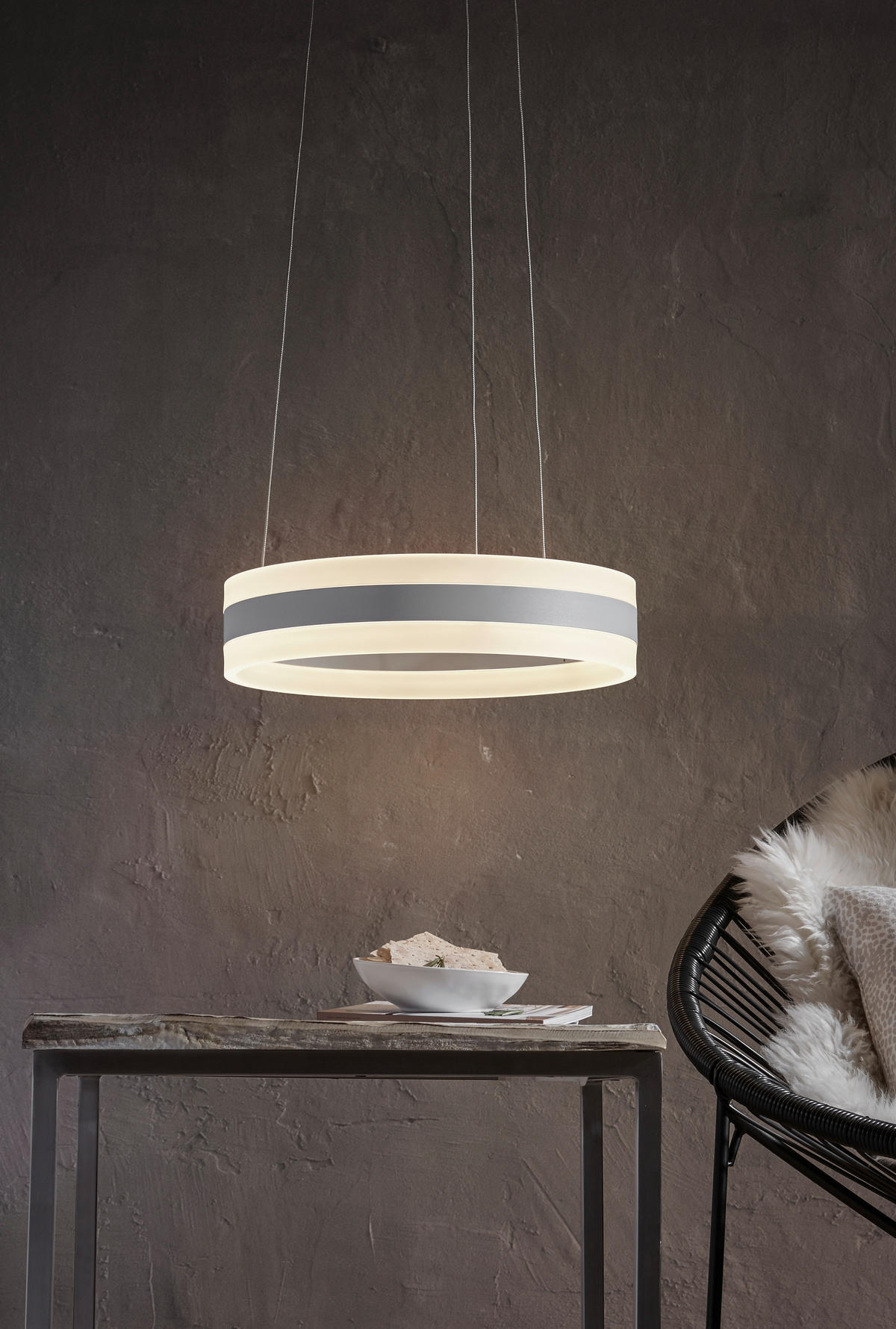 LED-HÄNGELEUCHTE 40/180 cm  - Weiß, Design, Metall (40/180cm) - Helestra