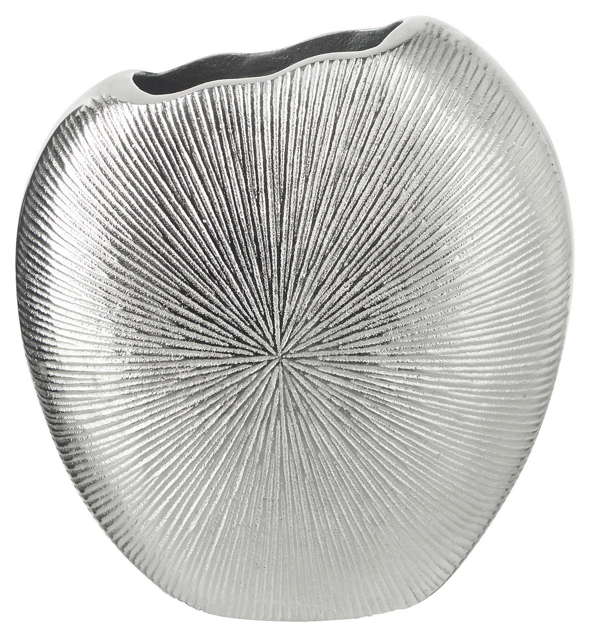 VASE 18 cm  - Silberfarben, Design, Metall (19/8/18cm) - Ambia Home