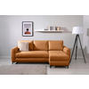 ECKSOFA Moli Rostfarben Mikrofaser  - Rostfarben/Schwarz, Design, Textil/Metall (236/148cm) - MID.YOU