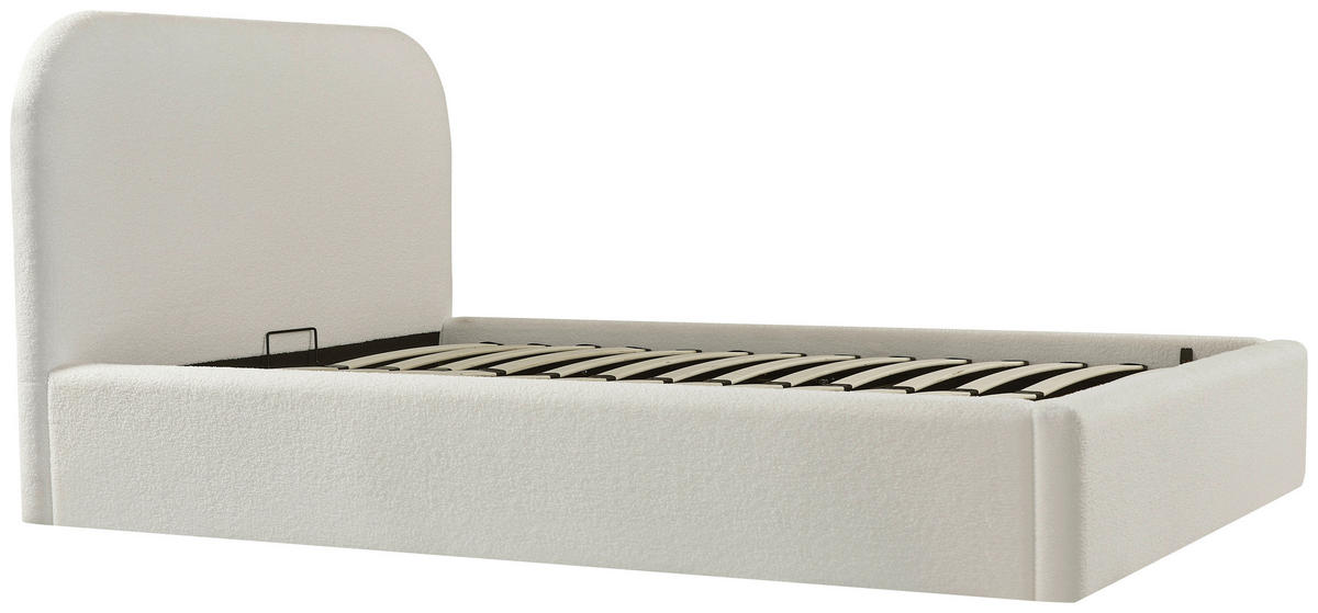POLSTERBETT Lattenrost, Bettkasten Creme 140/200 cm  - Creme/Schwarz, MODERN, Holz/Kunststoff (140/200cm) - Livetastic