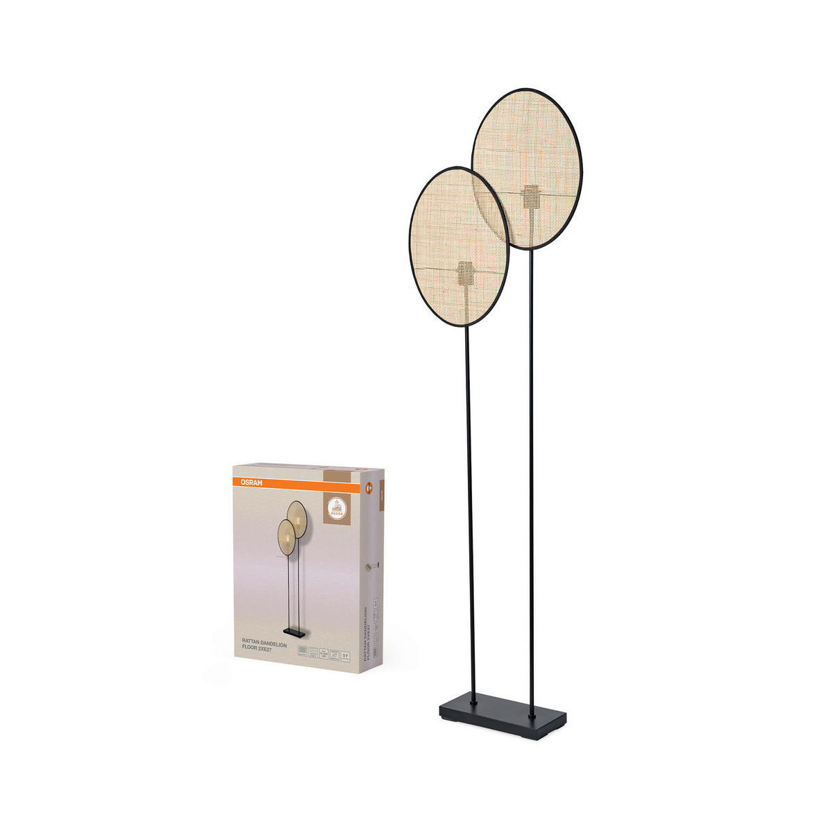 STEHLEUCHTE 52/15/170 cm   - Beige, Basics, Holz/Metall (52/15/170cm) - Osram