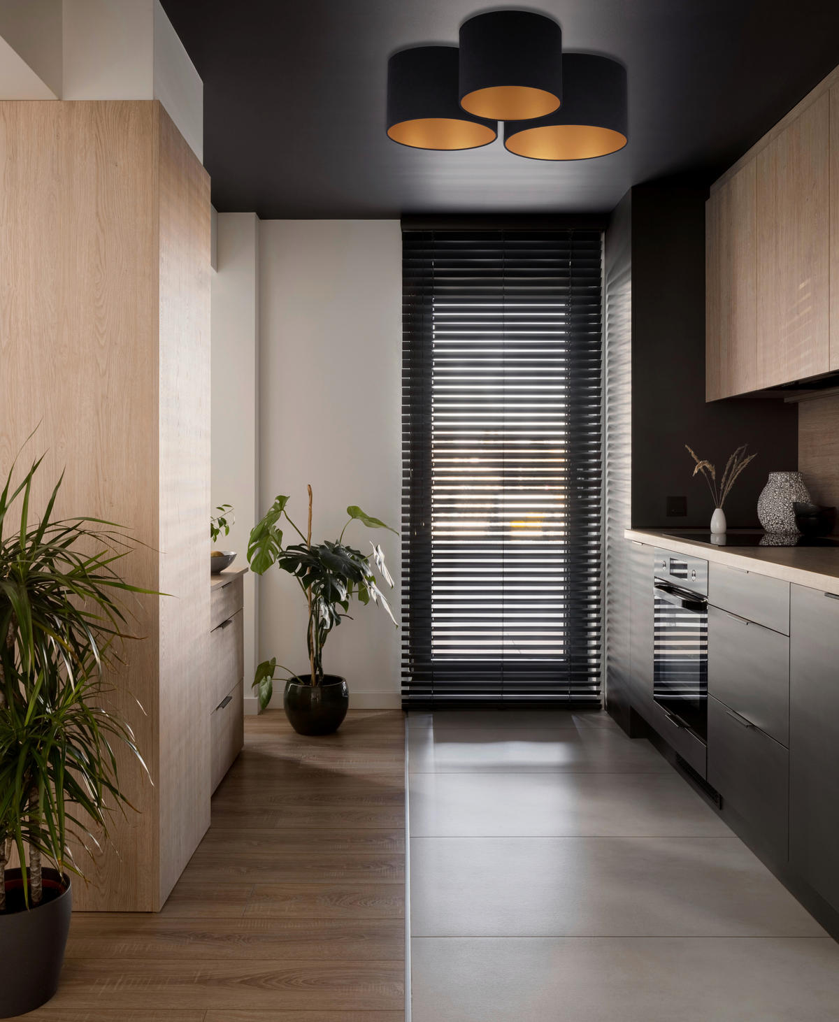 DECKENLEUCHTE Spider 70/27 cm   - Schwarz, Trend, Textil (70/27cm)