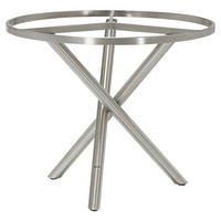 GARTENTISCHGESTELL 90/90/74 cm Metall  - Edelstahlfarben, Design, Metall (90/90/74cm) - Zebra 