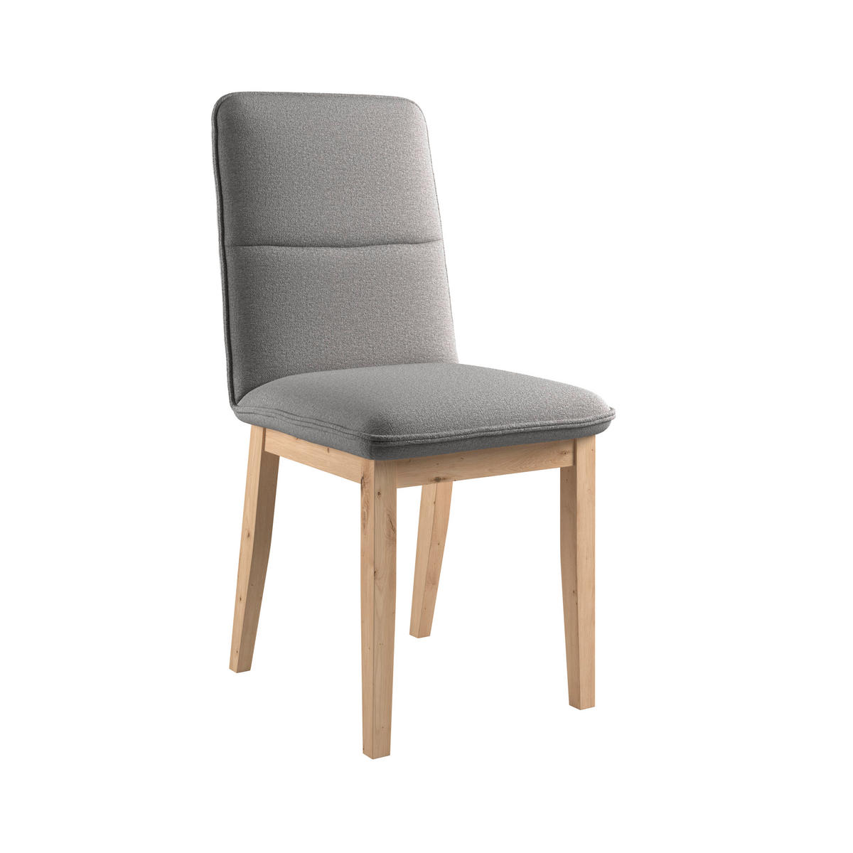 STUHL   Webstoff  Dunkelgrau  - Eichefarben/Dunkelgrau, KONVENTIONELL, Holz/Textil (47/91/44cm) - P & B