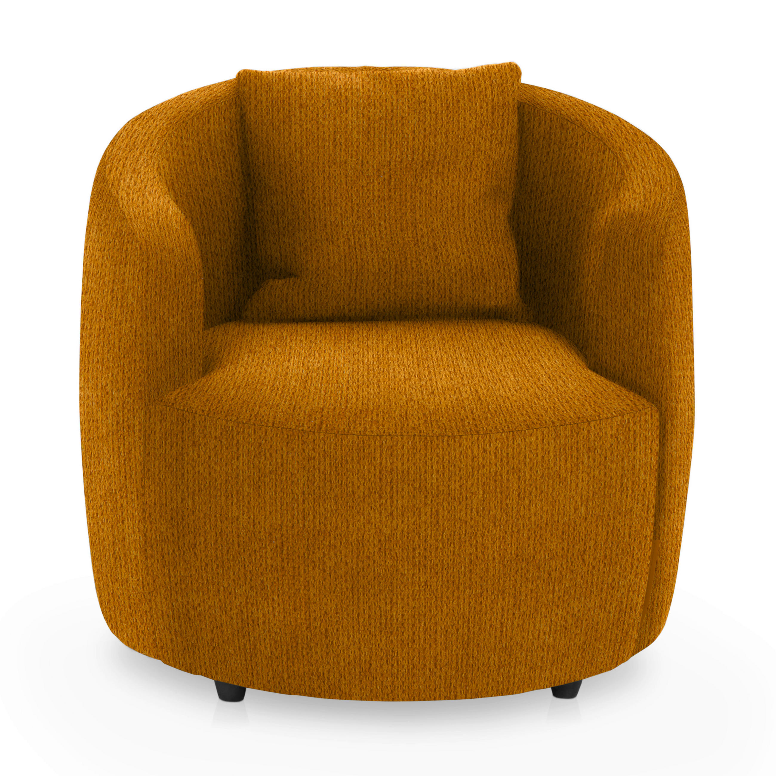 SESSEL Chenille Gelb    - Gelb/Schwarz, Design, Kunststoff/Textil (81/74/81cm) - Livetastic