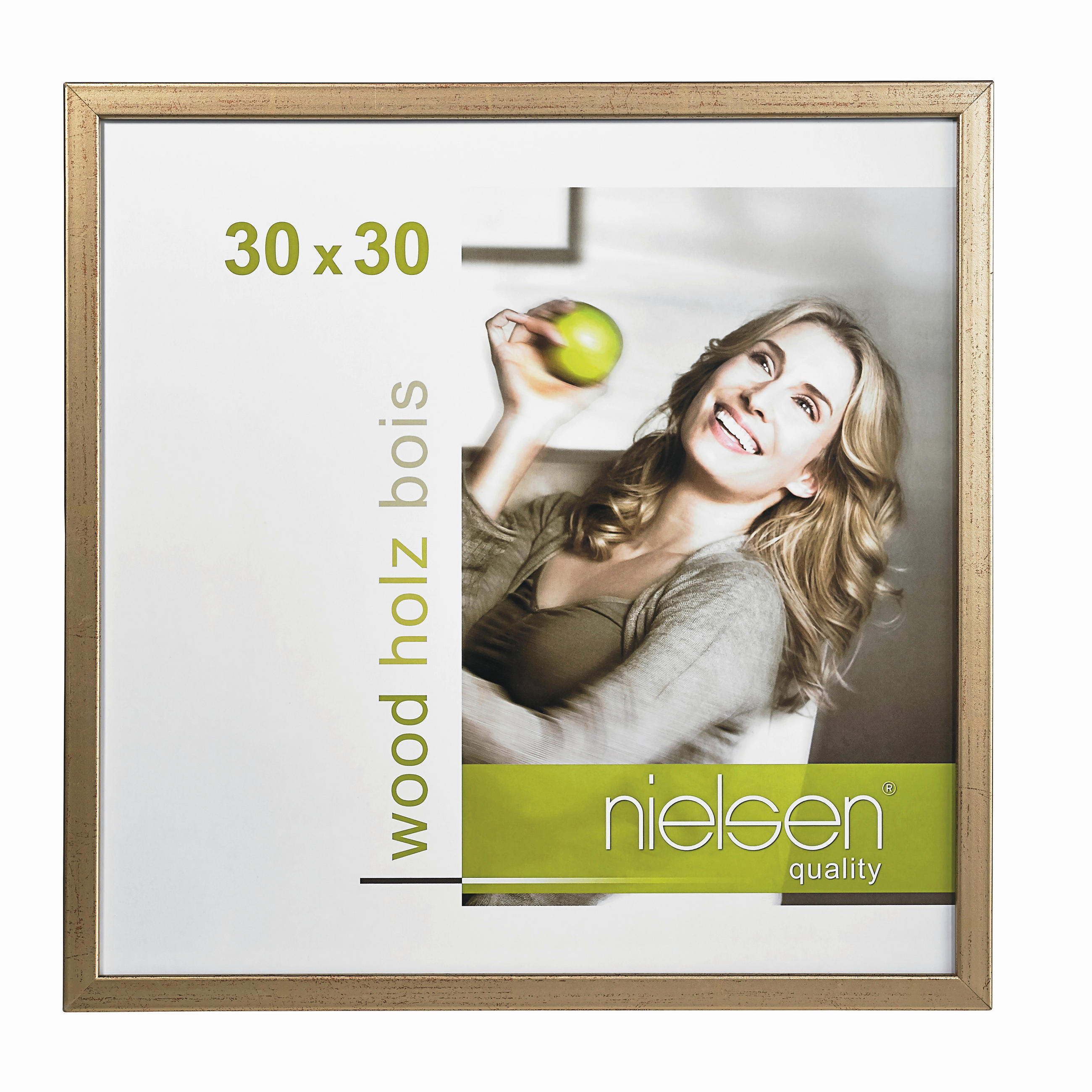 BILDERRAHMEN - Goldfarben, Basics, Holz (30/30cm) - Nielsen