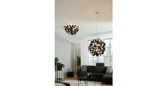 LED-HÄNGELEUCHTE 60/180 cm - Schwarz, Design, Metall (60/180cm) - Ambiente
